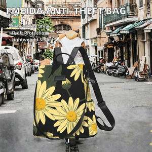 <span class=keywords><strong>Sac</strong></span> à dos et <span class=keywords><strong>sac</strong></span> à bandoulière convertible en nylon léger antivol pour <span class=keywords><strong>femme</strong></span> Fmeida avec fermeture à glissière, <span class=keywords><strong>sac</strong></span> de <span class=keywords><strong>voyage</strong></span> et de travail décontracté - Product Image 2