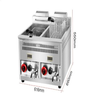 Commercial Single Tank Deep <strong>Fryer</strong> 6L 12L Gas <strong>Fryer</strong> For Fries &amp; Chicken On Sale - Product Image 3