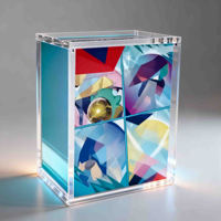 Boîte de présentation en acrylique transparente avec aimant pour cartes de jeu, figurines et objets de collection – Idéale pour le bureau