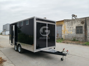 YITUO 4M Long Squave Type Mobile Street Coffee Bike Pizza Food <span class=keywords><strong>caravane</strong></span> remorque à <span class=keywords><strong>vendre</strong></span> - Product Image 4