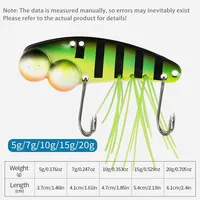 Leurre VIB en métal MAXSEN 5g 7g 10g 15g 20g, leurres cuillères Twitch, appât de pêche artificiel dur pour achigan, truite, brochet