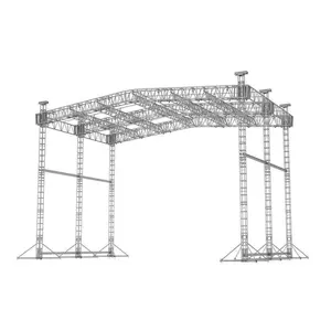 Professionele Fabrikant Aluminium Zilveren Verlichting Podium Truss Grondsteun Truss Met Dak Voor Openluchtconcerten