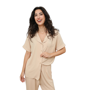 <span class=keywords><strong>Pigiama</strong></span> da donna Fung 8006 all'ingrosso, in modal, semplice, con top a <span class=keywords><strong>maniche</strong></span> <span class=keywords><strong>corte</strong></span>, <span class=keywords><strong>pantaloni</strong></span> <span class=keywords><strong>lunghi</strong></span> e slip, per il tempo libero - Product Image 3