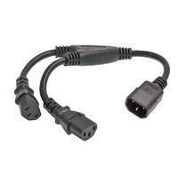 IEC 320 Steckdosen-Splitter Y-Kabel Buchse IEC320 C14 zu Dual C13 Anschluss Verlängerungskabel