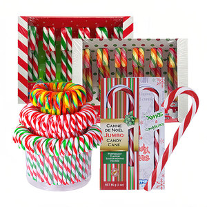 Vente en gros de cannes de bonbon à la menthe 12g personnalisées multicolores 100 pièces/pot de sucettes de bonbon dur à la saveur fruitée bonbons de cannes de bonbon bonbons - Product Image 4