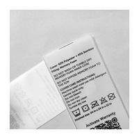 OEKO Etiquette d'entretien en satin personnalisée étiquettes d'entretien imprimées pour textile de maison vêtement avec code QR pour chaussures sacs en soie polyester