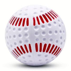 Balle de baseball personnalisée de haute qualité avec logo, 9 pouces, à fossettes, en cuir et PU, pour l'entraînement avec machine à lancer, disponible en magasin de liquidation - Product Image 2