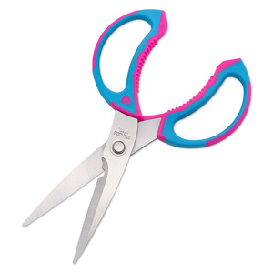 <b>Kitchen</b> <b>Scissors</b> Stainless Steel Straight Head Red And Blue Home Use - Product Image 2
