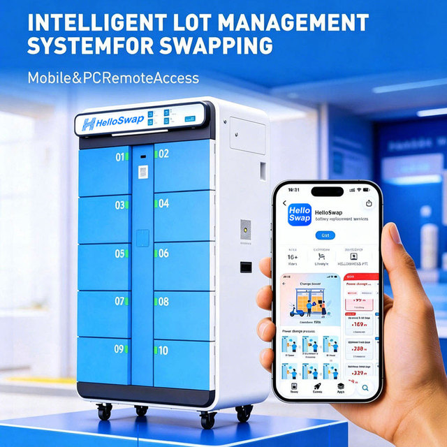 HelloSwap Outdoor Battery Cabinet Delivery Food Electric Scooter 10 Slots Cabinet Battery Swapping Station