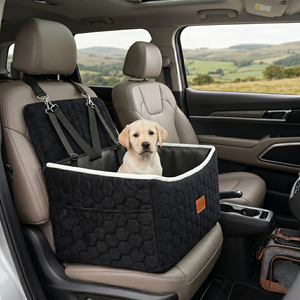 Siège rehausseur pour animaux de compagnie pour véhicules utilitaires avec design antidérapant, <span class=keywords><strong>ceintures</strong></span> de sécurité <span class=keywords><strong>et</strong></span> coussin intérieur lavable - Product Image 6