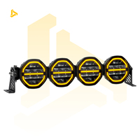 Barre lumineuse LED modulaire connectable de 22/32/37/42/52 pouces, avec feux de jour ambre DRL, pour toit, pare-chocs, voiture, camionnette, UTV, tout-terrain 4x4