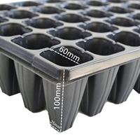 Barquettes de semis en PET noires de 120g, profondes, non toxiques et inodores, réutilisables, robustes, pour serres et légumes.