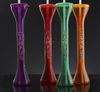 Mug de voyage transparent en PET de 24 oz avec poignée et couvercle, certifié CE, idéal pour l'été, la plage, la rentrée scolaire, cadeau promotionnel personnalisé, facile à utiliser