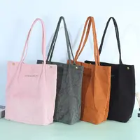 थोक आकस्मिक कस्टम रीसाइक्लिंग शॉपिंग कंधे पूर्ण रंग देवियों कॉरडरॉय ढोना बैग महिलाओं के लिए