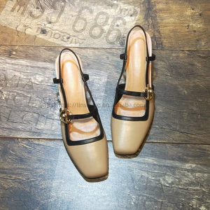 Nouvelles sandales pour femmes à bout carré et talon épais, style Baotou, pour le printemps et l'été - Product Image 2