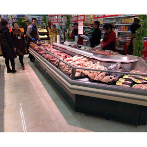 Congélateur vertical enfichable commercial d'affichage de viande d'air ouvert-2 ℃ au marchandiseur réglable de 5 ℃ pour la <span class=keywords><strong>boucherie</strong></span> de supermarché - Product Image 6