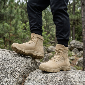 Bottes tactiques légères en daim DFF02 pour le désert, chaussures d'extérieur, bottes de terrain tactiques pour la randonnée et les expéditions en plein air - Product Image 1