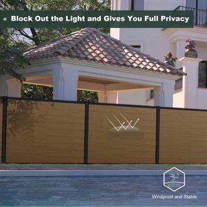 Recinzione da <span class=keywords><strong>Giardino</strong></span> Moderna in WPC, Impermeabile e Anti-Insetti, Facile da Installare, <span class=keywords><strong>Set</strong></span> 1,8x1,8 Metri per Privacy del Patio, Comodamente Assemblabile - Product Image 3