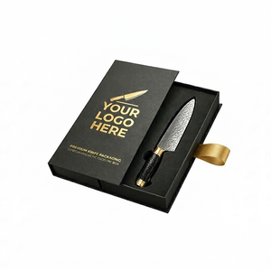 Boîtes <span class=keywords><strong>d</strong></span>'emballage en papier avec fermeture magnétique noire personnalisées avec logo imprimé, avec feuille <span class=keywords><strong>d</strong></span>'<span class=keywords><strong>or</strong></span>, boîte <span class=keywords><strong>d</strong></span>'emballage pour couteau - Product Image 3