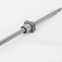 Vis à billes laminée C7 de haute précision avec écrou à bride et extrémité usinée pour actionneur linéaire de routeur CNC