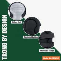 Genouillères ergonomiques blanches de qualité supérieure pour carreleurs, poseurs de revêtements de sol et poseurs de moquettes, avec coque en forme de sablier et texture antidérapante pour usage professionnel