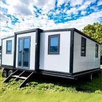 Maisons préfabriquées extensibles en conteneurs, maison de luxe, 3 chambres, 2 salles de bain, maison en conteneur pliable de 40 pieds, villa capsule pour l'extérieur