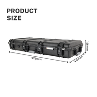 RPC3816 Extérieur Antichoc Étanche Long Roulant Robuste Cas Plastique De Protection Carry Gun Box Case Custom OEM Hard Case 2 ans