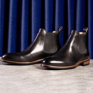 Bottes montantes coréennes pour hommes, style britannique, à lacets, bout pointu, surface souple, légères et respirantes, idéales pour les soirées - Product Image 4