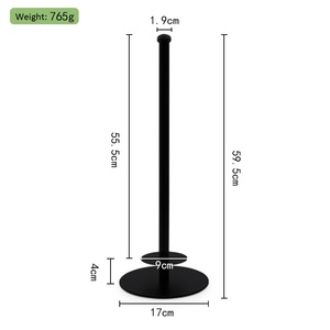 Bathroom <b>Waterproof</b> Toilet Paper Holder Free Standing Metal Toilet Paper Stand for 4 Rolls Bathroom Organizers and Storage Black - Product Image 6