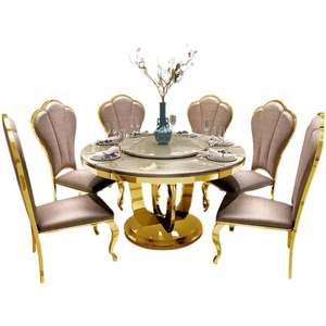 Sang trọng bằng đá cẩm thạch bàn ăn thiết lập-cao cấp calacatta đá đầu với thanh lịch ghế đá bảng 4-8 chỗ ngồi cho gia đình họp mặt - Product Image 6