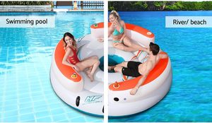 Île flottante gonflable personnalisée pour <span class=keywords><strong>piscine</strong></span>, bar flottant gonflable, <span class=keywords><strong>piscine</strong></span> hors sol, île flottante en forme <span class=keywords><strong>de</strong></span> paon, salon flottant - Product Image 6