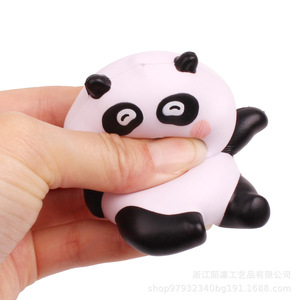 Cartoon Panda Sitting Pose Pu Foam Slow <b>Rebound</b> Fidget Toy For Kids 5-7 Years Unisex - Product Image 1