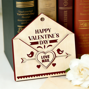 Tarjeta <span class=keywords><strong>de</strong></span> Madera Cuadrada Personalizada con Mensaje <span class=keywords><strong>de</strong></span> Amor - Impresión UV, Estilo Sobre con Corazón Hueco, Regalo Romántico para Novio o Novia - Product Image 4