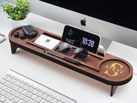 202509 organisateur de bureau en bois personnalisé Station d'accueil en bois téléphone support de tablette support