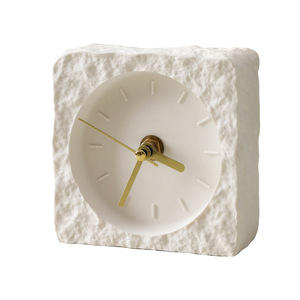 Horloge Murale Silencieuse Carrée en Pierre Nid d'Abeille, Style Minimaliste Moderne, Décoration de Bureau et de Maison, Aiguille des Secondes Fluide - Product Image 5