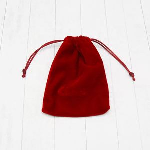 High Quality Jewellery Red Velvet <b>Pouch</b> Customized Best Jewelry Colour Velvet Bag <b>Drawstring</b> Gift <b>Pouch</b> - Product Image 3