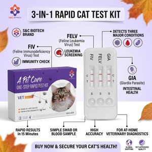 ชุดตรวจวินิจฉัยโรค <span class=keywords><strong>FIV</strong></span>/FELV/FCOV/HW แบบเร็วสำหรับสัตว์เลี้ยง ยี่ห้อ Super September OEM สำหรับคลินิกสัตว์ - Product Image 3
