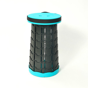 Oeytree Portable Outdoor Plastic Collapsible Telescopic <strong>Folded</strong> Stool <strong>Chair</strong> For Camping For Outdoor Activities - Product Image 1