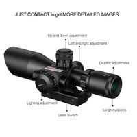 Lunettes de visée tactiques 2,5-10x40E/R avec viseur laser rouge, lunettes de visée télescopiques, lunettes de visée de chasse