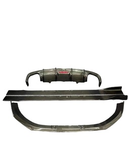 Kit Carrozzeria in Vera Fibra di Carbonio per Audi <span class=keywords><strong>A6</strong></span> C7 S6 2012-2015: Paraurti Anteriore, Diffusore Posteriore e Minigonne Laterali - Product Image 1