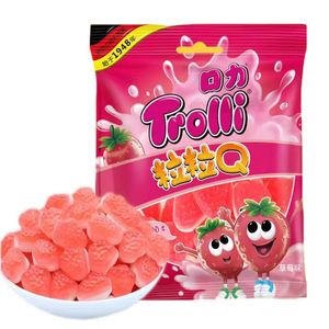 Fragola tedesca bacio caramella bacio sapore di fragola buccia di quercia zucchero verme acidulo spuntini mescolati con frutta caramella morbida - Product Image 1