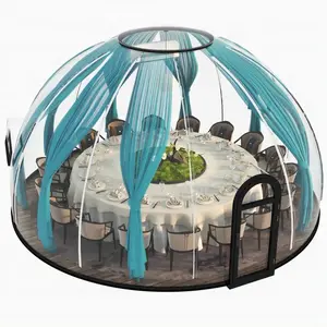 6m Transparent Polycarbonate Dome Tent For Hotel Glamping Party Children House