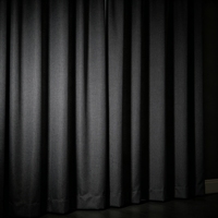 Tissu de rideau occultant 100% aspect lin, largeur 280-340 cm, rideaux de fenêtre durables en polyester pour hôtel, salon, vente en gros