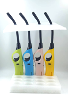 Briquet électronique en plastique rechargeable au butane, personnalisable avec logo, idéal pour le barbecue, le camping et la cuisine – Vente chaude OEM