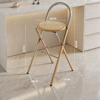Tabouret de bar pliable commercial, chaise haute pliable, structure en acier robuste, tabouret de bar empilable pour café