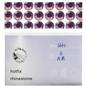 Piedras de Cristal Rojas Planas para Decoración de Ropa, Hotfix Rhinestone S6, 1440 Piezas - Product Image 4
