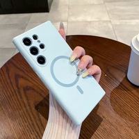 Étui de téléphone intelligent magnétique en silicone liquide tout compris populaire de l'usine BAILI pour Samsung S25 FE/A07/M56/A16