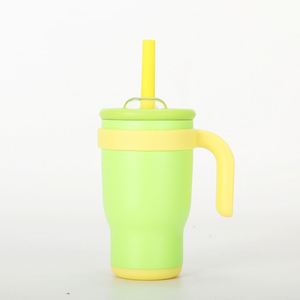 Mug de voyage en acier inoxydable de 14 oz avec poignée, tasse à café isolée sous vide, couvercle anti-fuite pour la maison, la cuisine, l'usage quotidien - Product Image 4