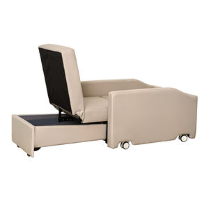SKE001-16 Comfortable Hospital Leather Adjustable Sleep <strong>Medical</strong> Attendant <strong>Sofa</strong> with Wheels - Product Image 5
