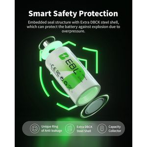 Pack de 8 piles rechargeables EBL format C 5000mAh Ni-MH numériques pour piles EBL format C - Product Image 5